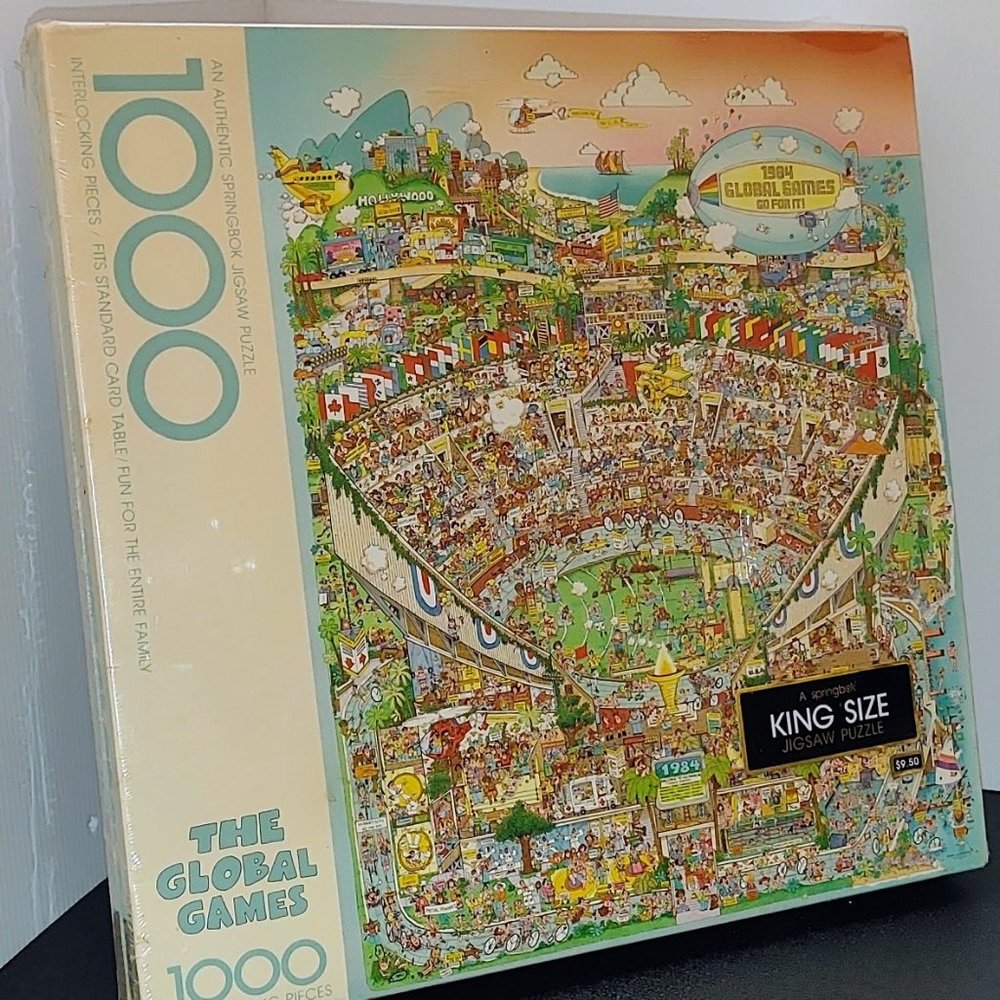 Vintage Springbok 1984 Global Games Puzzle 1,000 piece COMPLETE